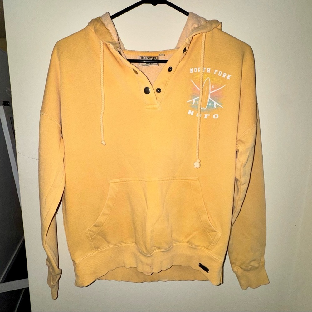 Techstyles North Fork NOFO Mustard Hoodie